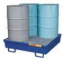 Justrite Spill Pallet, 4 Drum Square, Blue - 28614