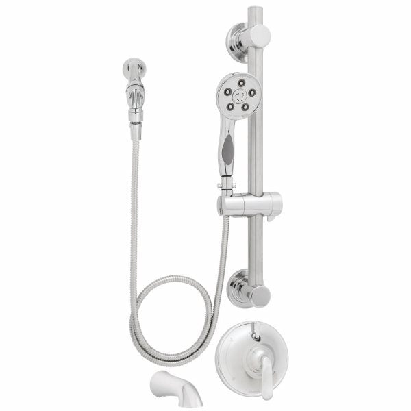 Speakman SM-7490-ADA-P Caspian Collection Shower and Tub Package with ADA Hand Shower and Grab Bar