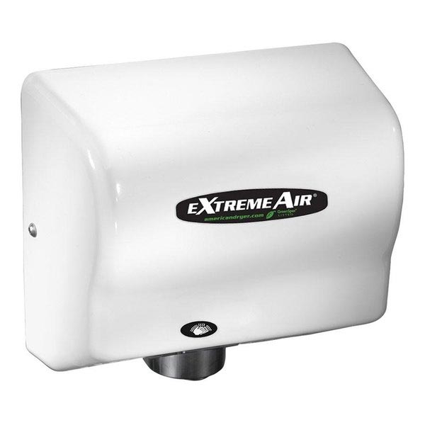 American Dryer GXT9 ExtremeAir Energy Efficient Hand Dryer, ABS White, Universal Voltage