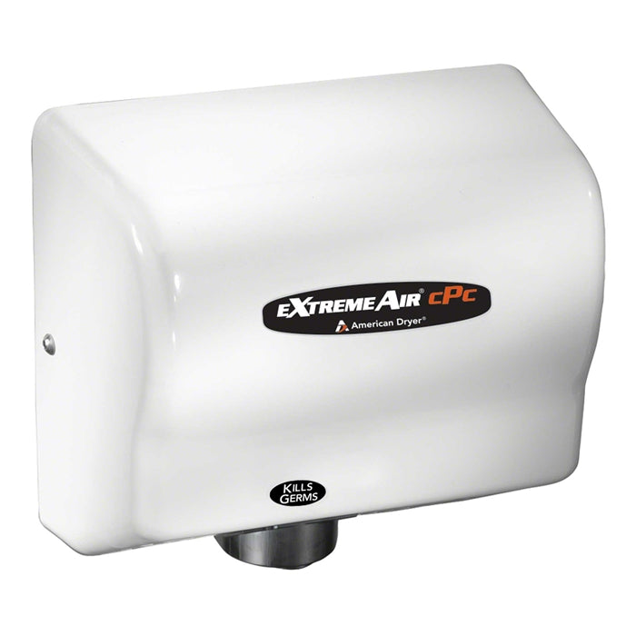 American Dryer CPC9 ExtremeAir Cold Plasma Technology High Speed Hand Dryer, White ABS, Universal Voltage