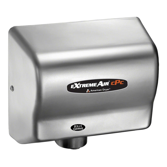 American Dryer CPC9-C ExtremeAir Cold Plasma Technology High Speed Hand Dryer, Steel Satin Chrome, Universal Voltage