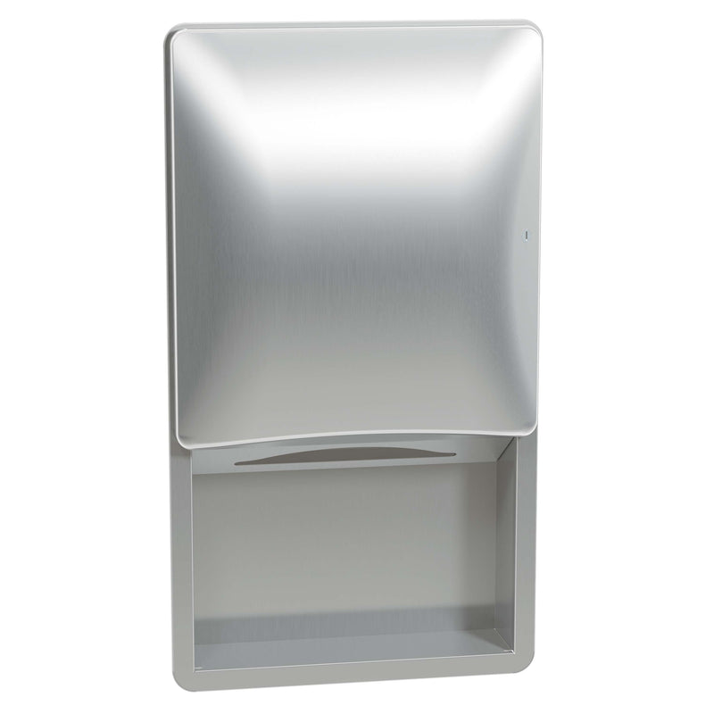 Bradley 2A00 Stainless Steel Paper Towel Dispenser, Folded, Recessed