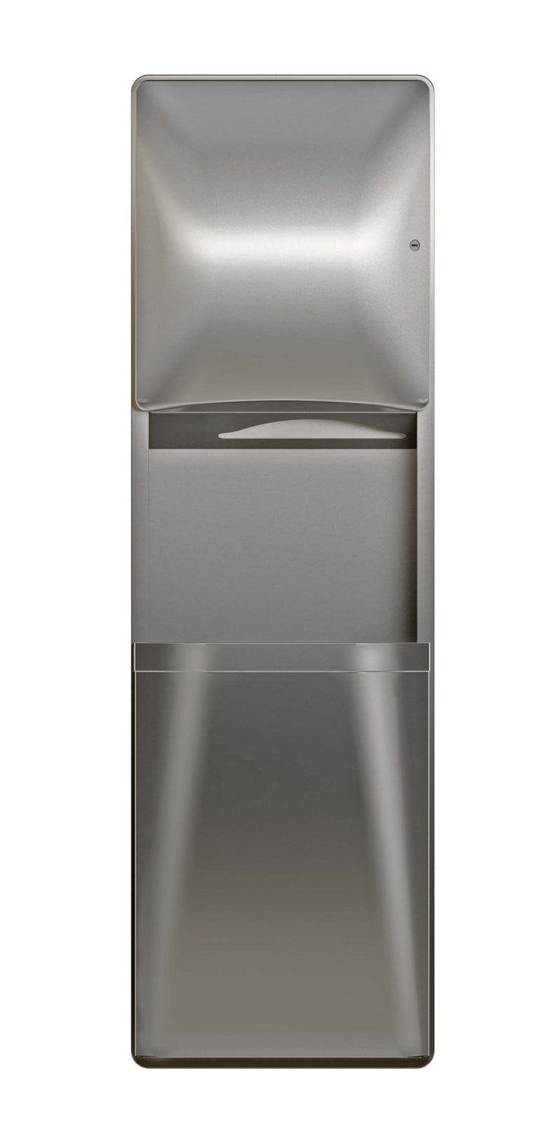 Bradley 2A05-10 Paper Towel Dispenser Waste Receptacle, Semi-Recessed