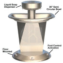 Bradley SN2003 Sentry Washfountain, 36", Semi-Circular, Foot Control, A Drain