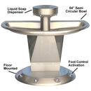 Bradley SN2004 Sentry Washfountain, 54", Semi-Circular, Foot Control, B Drain