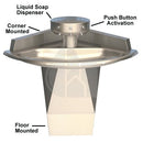 Bradley SN2013 Sentry Washfountain, 54", Corner Mount, Hand Control, B Drain