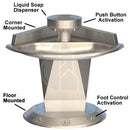Bradley SN2013 Sentry Washfountain, 54", Corner Mount, Foot Control, B Drain