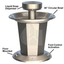 Bradley SN2005 Sentry Washfountain, 36", Circular, Foot Control, A Drain