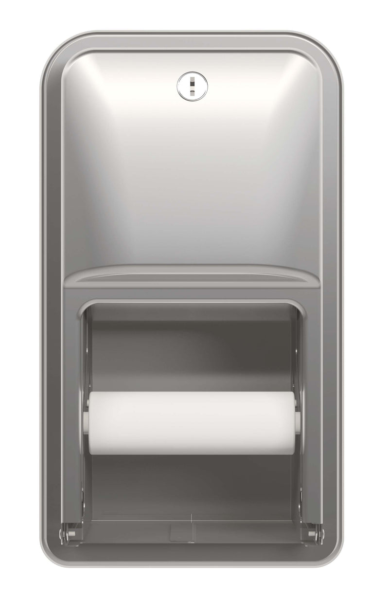 Bradley 5A00 Public Restroom Toilet Tissue Dispenser, Dual Roll