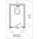 Bradley Toilet Partition, 1 Between Wall Compartment, Phenolic, 36"W x 61 1/4"D, Quick Ship - BW13660-PBC