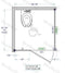 Bradley Toilet Partition, 1 ADA In Corner Compartment, Plastic, 60"W x 61-1/4"D, Quick Ship - ICADA-PL