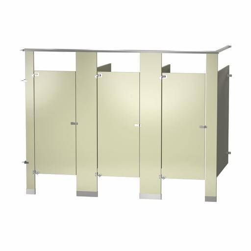 Bradley Toilet Partition, 3 In Corner Compartments, Metal, 108"W x 61 1/4"D, Quick Ship - IC33660