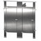 Bradley Toilet Partition, 2 Between Wall Compartments, Stainless Steel, 72"W x 61 1/4"D - BW23660