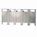 Bradley Toilet Partition, 5 Between Wall Compartments, Metal, 180"Wx61 1/4"D, Quick Ship - BW53660