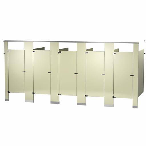 Bradley Toilet Partition, 5 In Corner Compartments, Metal, 180