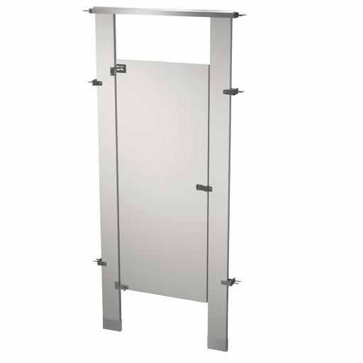 Bradley Toilet Partition, 1 Between Wall Compartment, Stainless Steel, 36"W x 61 1/4"D - BW13660