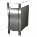Bradley Toilet Partition, 1 In Corner Compartment, Stainless Steel, 36"W x 61 1/4"D - IC13660