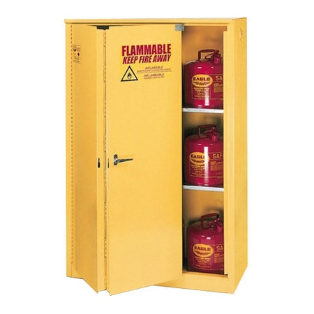 Eagle 45 Gal. Flammable Liquid Standard Safety Storage Cabinet w/ One Door Self-Closing Two Shelves, Model: 1945