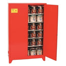 Eagle 60 Gal. Paint & Ink Tower Safety Storage Cabinet w/ Two Door Manual Close Five Shelves, Model: PI-47LEGS