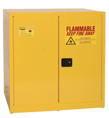 Eagle 60 Gal. Flammable Liquid Tower Safety Storage Cabinet w/ Two Door Self-Close w/4