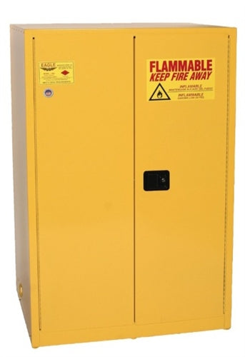 Eagle 90 Gal. Flammable Liquid Standard Safety Storage Cabinet w/ Two Door Manual Close Two Shelves, Model: 1992