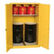 Eagle 90 Gal. 2-30 Gal Vertical Drum Safety Storage Cabinet, w/ 2-Dr Self-Close 2-30 Gal Vert Drums, 1-shelf,  Model: HAZ9010