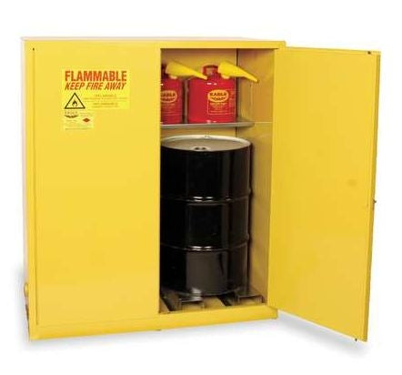 Eagle 110 Gal. 2-Vertical Drum Safety Storage Cabinet w/ Two Door Manual - 2 Vertical Drum, Model: 1955