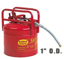 Eagle Type II Dot Cans, 5 Gal. Red Galvanized Steel Type II Style Safety Can  w/7/8" Flexible Hose, Model 1215