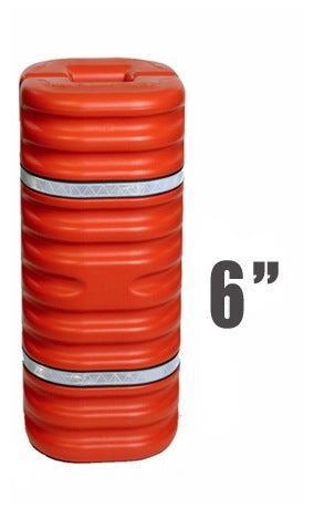 Eagle 6" Column Protector, Orange w/Reflective Bands, Model 1706OR