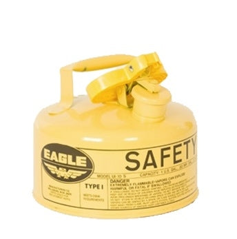 Eagle Type I Safety Cans, 1 Gal. Metal - Yellow (Diesel), Model UI-10-SY