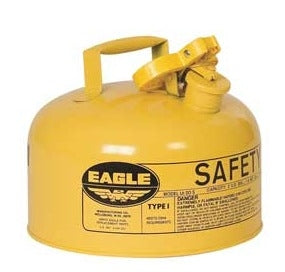 Eagle Type I Safety Cans, 2 Gal. Metal - Yellow (Diesel), Model UI-20-SY