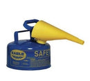 Eagle Type I Safety Cans, 1 Gal. Metal - Blue w/F-15 Funnel, Model UI-10-FSB