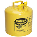 Eagle Type I Safety Cans, 5 Gal. Metal - Yellow (Diesel), Model UI-50-SY