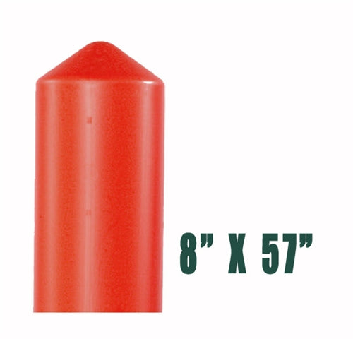 Eagle 8" Bumper Post Sleeve-Smooth Sided-Red, Model 1737R