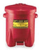 Eagle Oily Waste Cans, 6 Gal. Polyethylene - Red w/Foot Lever, Model 933-FL