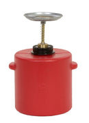 Eagle Plunger Cans, 4 Qt. Polyethylene - Red, Model P-714