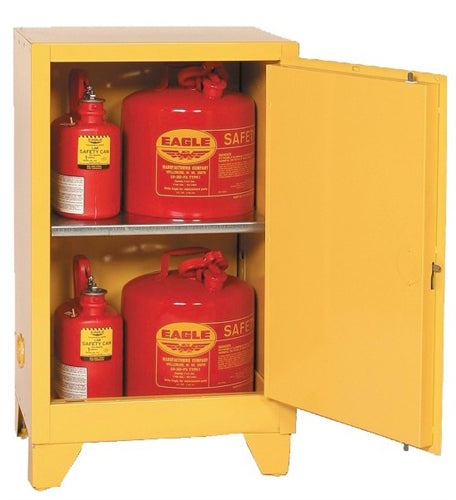 Eagle 12 Gal. Flammable Liquid Tower Safety Storage Cabinet w/ One Door Manual Close w/4