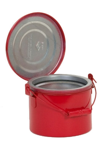 Eagle Bench Cans, 4 Qt. Metal - Red Bench Can, Model B-604