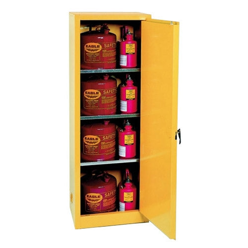 Eagle 24 Gal. Flammable Liquid Space Saver Safety Storage Cabinet w/ One Door Manual Three Shelves, Model: 1923