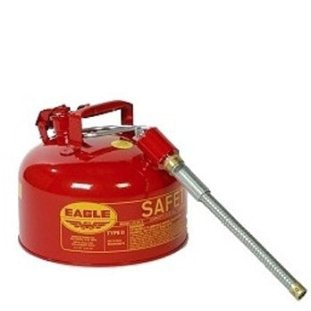 Eagle Type II Safety Cans, 2 Gal. Red - w/7/8" O.D. Flex Spout, Model U2-26-S