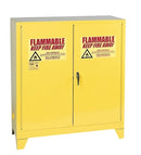 Eagle 30 Gal. Flammable Liquid Tower Safety Storage Cabinet w/ Two Door Manual Close w/4" Legs One Shelf, Model: 1932LEGS