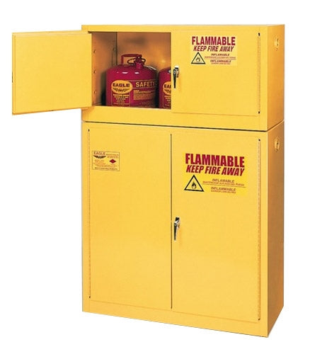 Eagle 15 Gal. Flammable Liquid Add-On Safety Storage Cabinet w/ Two Door Self-Closing   (Optional Shelf), Model: ADD-14