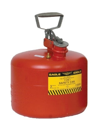 Eagle Type I Safety Cans, 3 Gal. Polyethylene - Red, Model 1537