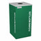 Ex-Cell Kaiser Kaleidoscope Collection Square recycling receptacle with Cans/Bottles decal - RC-KDSQ-CEGX