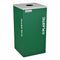 Ex-Cell Kaiser Kaleidoscope Collection Square recycling receptacle with Plastic decal - RC-KDSQ-PLEGX