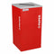 Ex-Cell Kaiser Kaleidoscope Collection Square recycling receptacle with Paper decal - RC-KDSQ-PRBX