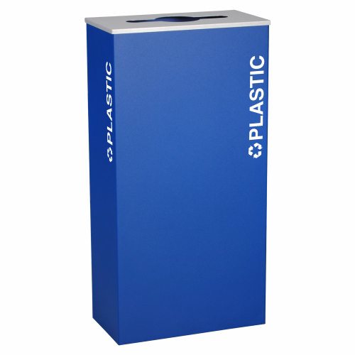 Ex-Cell Kaiser Kaleidoscope Collection XL Rectangular 17-gal recycling receptacle - RC-KD17-PLRYX