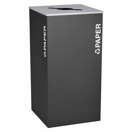 Ex-Cell Kaiser Kaleidoscope Collection XL Square 36-gal recycling receptacle - RC-KD36-PBLX