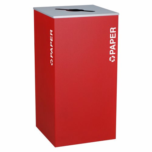 Ex-Cell Kaiser Kaleidoscope Collection XL Square 36-gal recycling receptacle - RC-KD36-PRBX