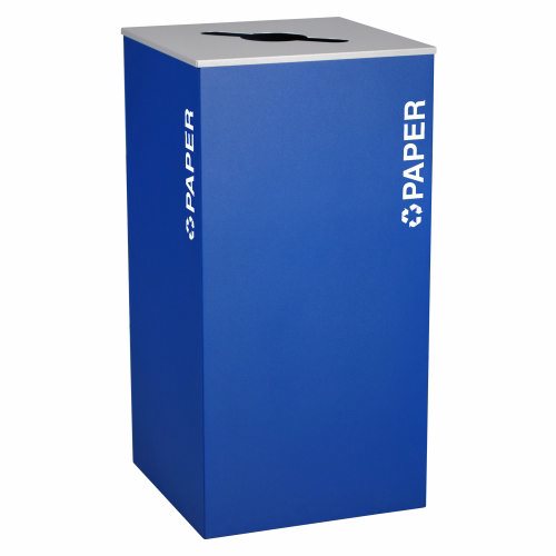 Ex-Cell Kaiser Kaleidoscope Collection XL Square 36-gal recycling receptacle - RC-KD36-PRYX